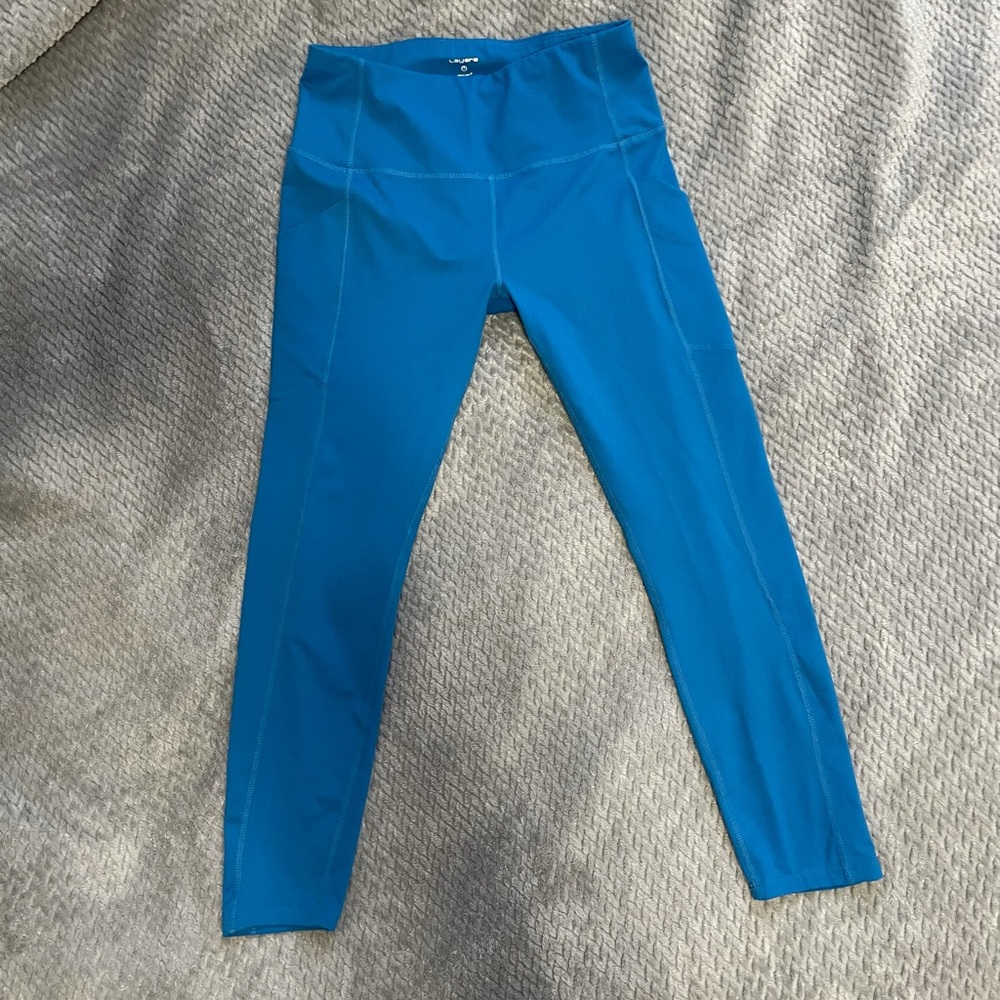 7/8th blue leggings